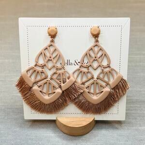 New Stella & Dot Alexandria Chandelier Earrings in Blush